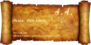 Auer Adrienn névjegykártya